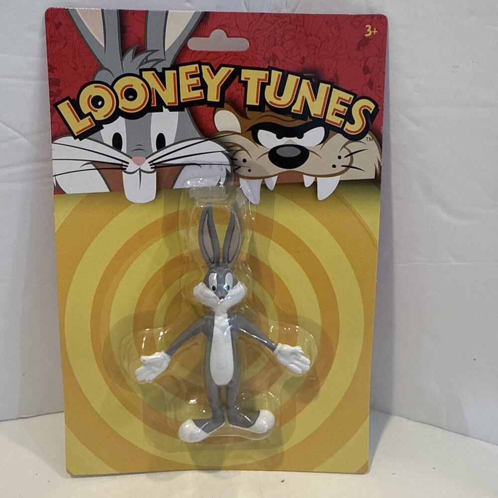 BUGS BUNNY 5.5” LOONEY TUNES BENDABLE ACTION FIGURE BY NJ CROCE - NEW -